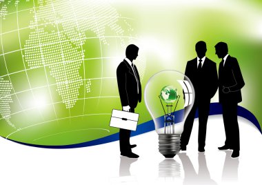 Business meeting concept about global ecology clipart