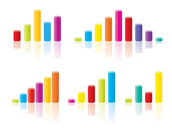Colourful graph concepts — Stock Vector