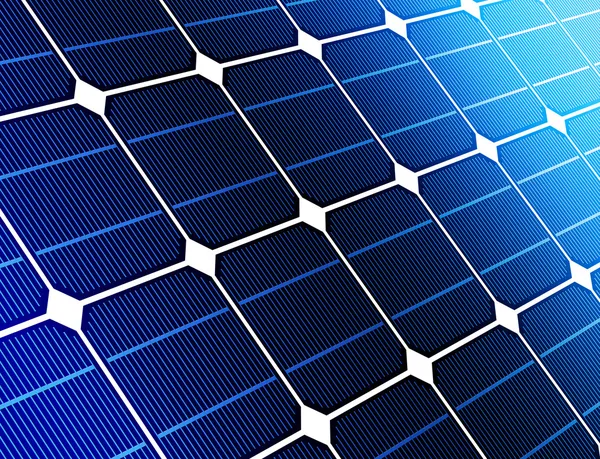 Solarzellen-Batterie aus nächster Nähe — Stockfoto