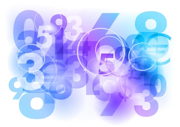 Numéros bleus — Image vectorielle