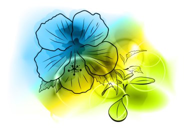 Blue flower clipart