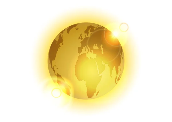 Globe doré — Image vectorielle