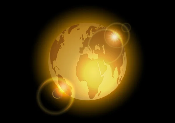 Monde doré — Image vectorielle