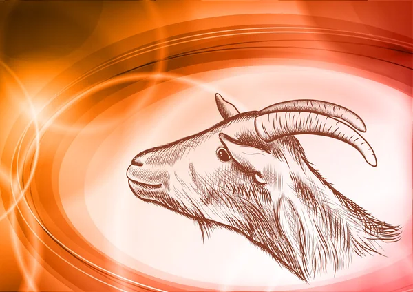Chèvre rouge — Image vectorielle