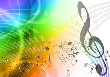 Rainbow music clipart