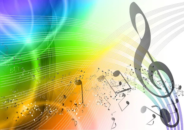 Rainbow music — Stock Vector © vlastas #5643261