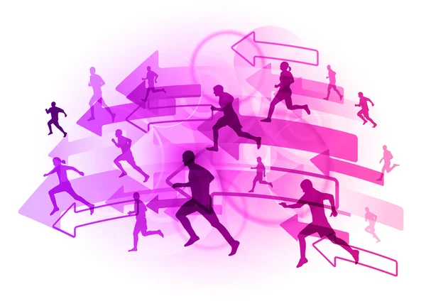 紫色赛跑者 — 图库矢量图片
