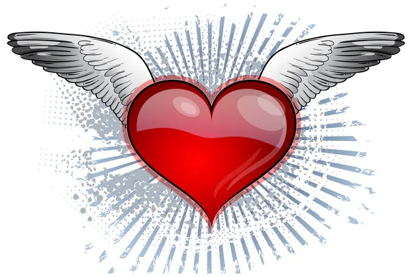 Καρδιά φτερά — Διανυσματικό Αρχείο