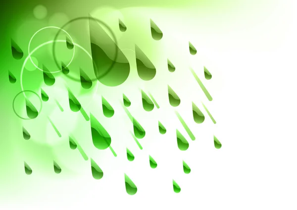 stock vector Green rain