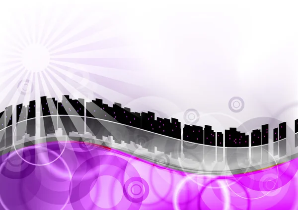 Місті фіолетовий — стоковий вектор