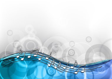 Blue music clipart