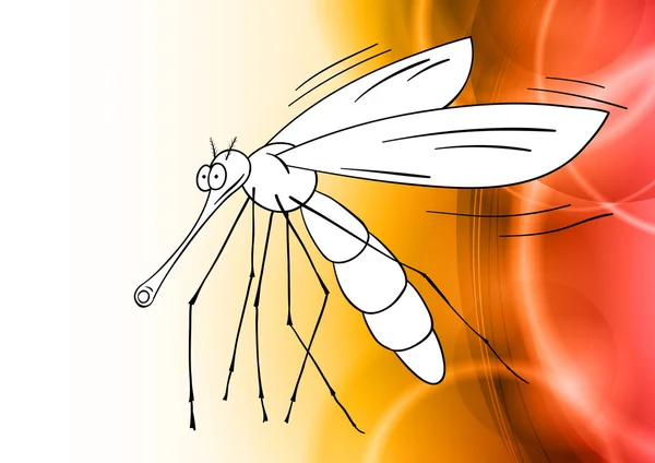 Bílý komár — Stockový vektor