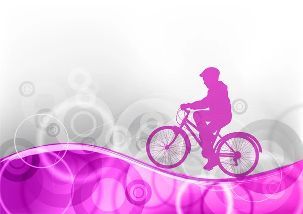 Purple bicycle — Stock Vector