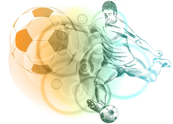 Joueur de football — Image vectorielle