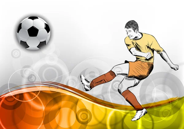 Oranje-Welle-Fußball — Stockvektor