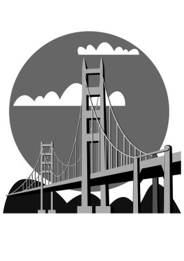 Golden Gate Bridge - vector clipart