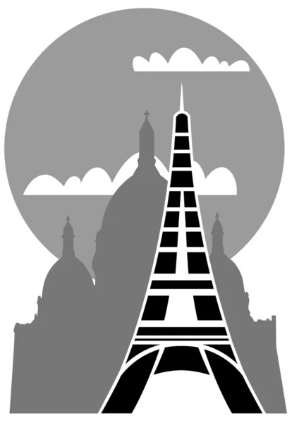 Paříž - vektor — ストックベクタ