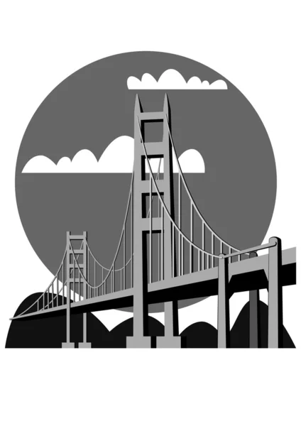Golden Gate Bridge - vettore — Vettoriale Stock