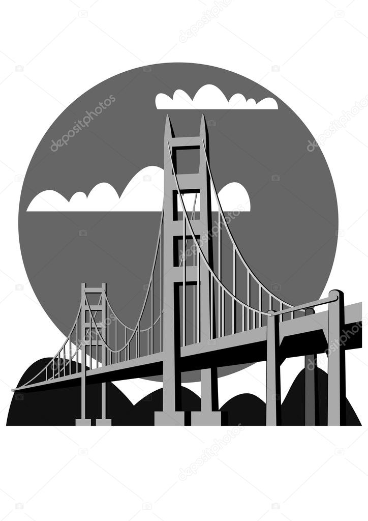 Golden Gate Bridge - vector
