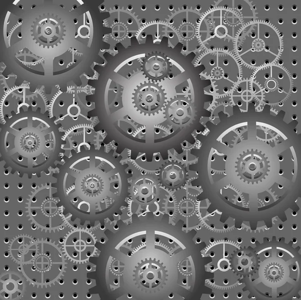 Mécanisme - engrenages - vecteur — Image vectorielle
