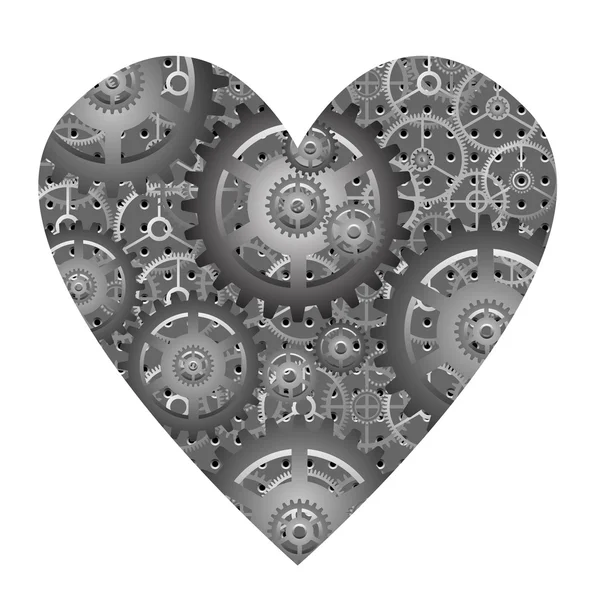 Coeur mécanique - vecteur — Image vectorielle