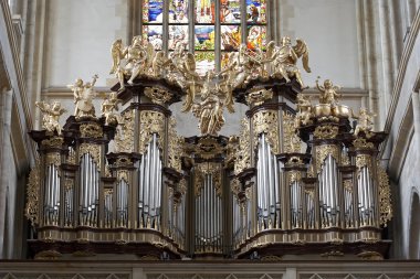 Saint Barbara church - Organ Loft and Stained glass clipart