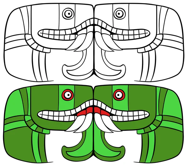 Diosa Azteca de la Tierra — Archivo Imágenes Vectoriales