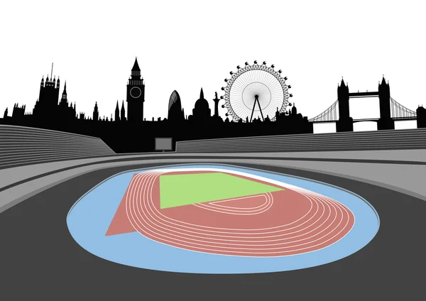 Stade avec horizon de Londres — Image vectorielle