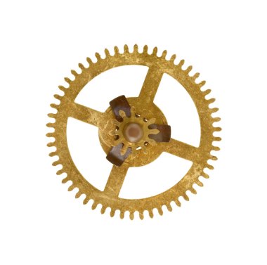 Cog wheel on white background clipart