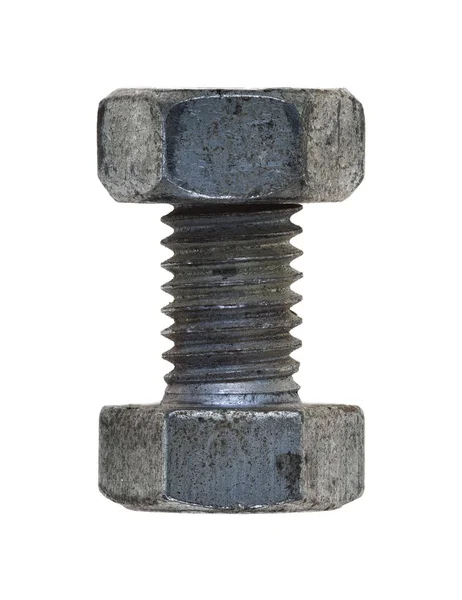 Bolt with nut — Stock Photo, Image