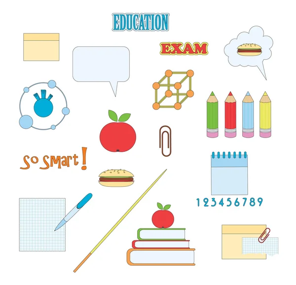 Symboles de l'éducation — Image vectorielle