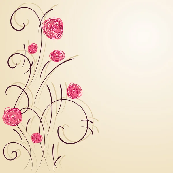 花のベクトルの壁紙 — ストックベクタ