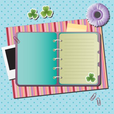 Realistic notebook clipart