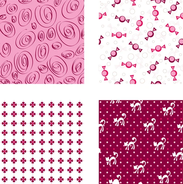 Sömlös rosa tapeter — Stock vektor