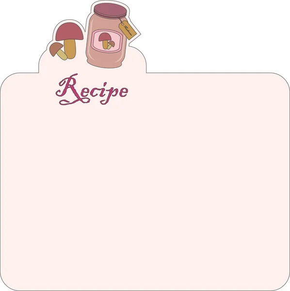 Recipe — Stock Vector