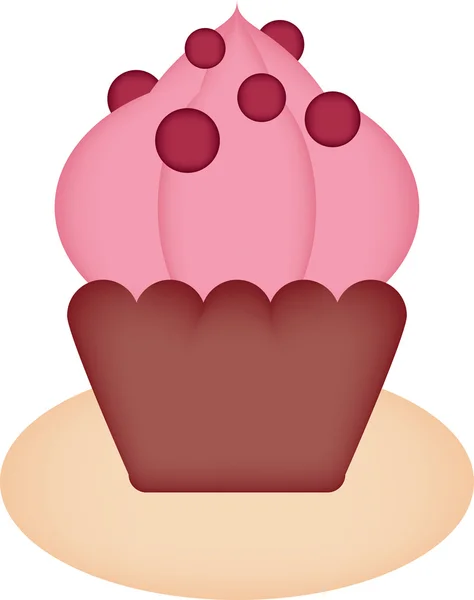 Pink muffin — Stock Vector