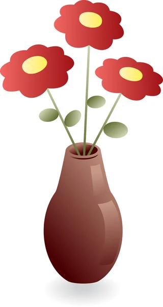 花瓶里的花 — 图库矢量图片