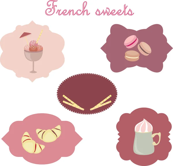French sweets — Stock Vector