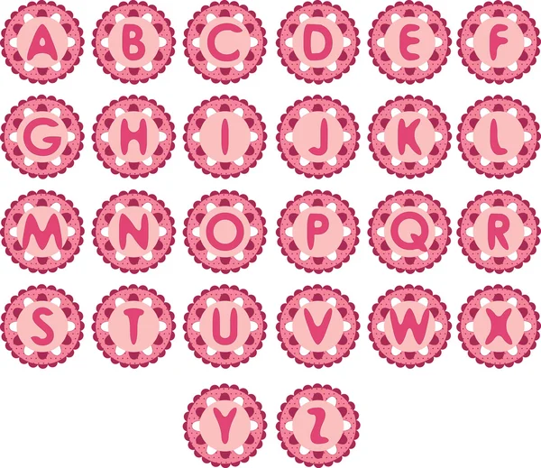 かわいいピンクのアルファ — ストックベクタ