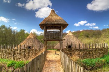 Iron age settlement of Craggaunowen clipart