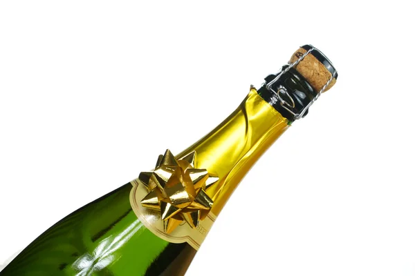 Fles champagne met kurk — Stockfoto