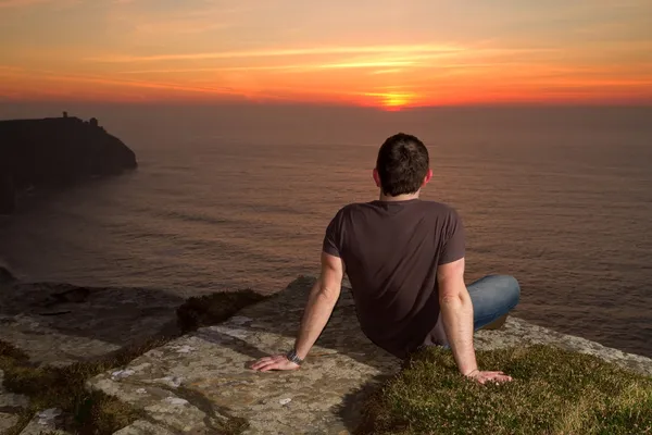 Man at meditation — Stock Photo, Image