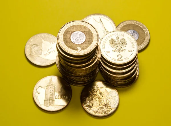 Πολωνικά Ζλότυ κέρματα — Φωτογραφία Αρχείου