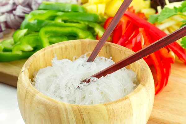 Chinese rice noodles — Stock Photo, Image