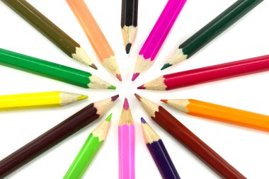 Multicolored pencils clipart