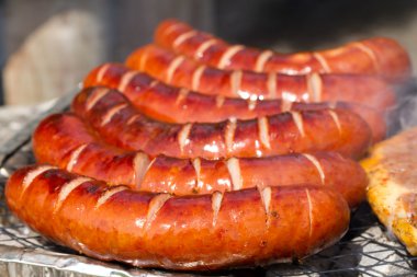 Grilled sausages clipart