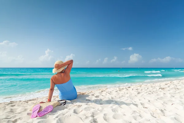 Relaxing on holiday at Caribbean Sea — Stock Photo, Image