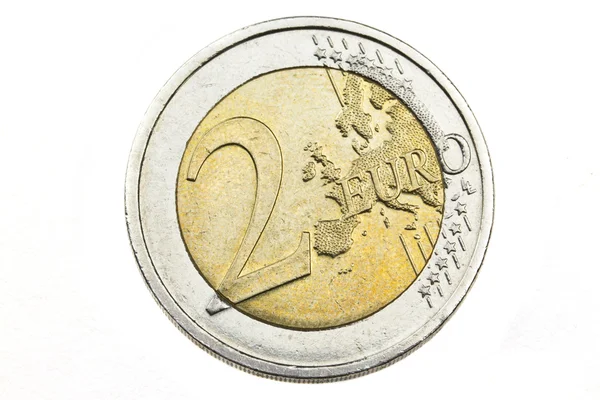 Zwei-Euro-Münze — Stockfoto