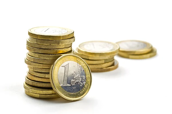 Euroérmék halom — Stock Fotó