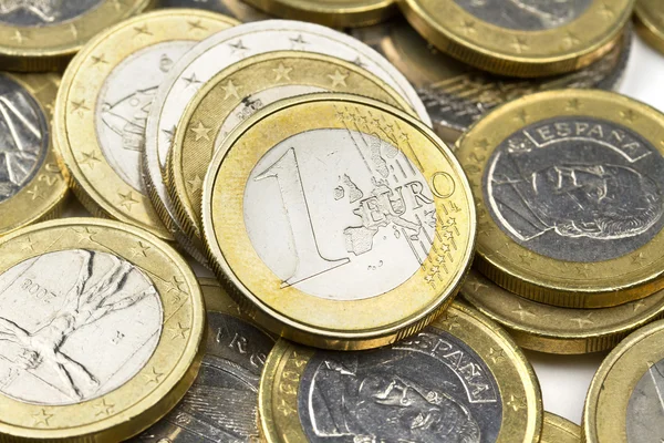 Euro coins composition — Stock Photo, Image
